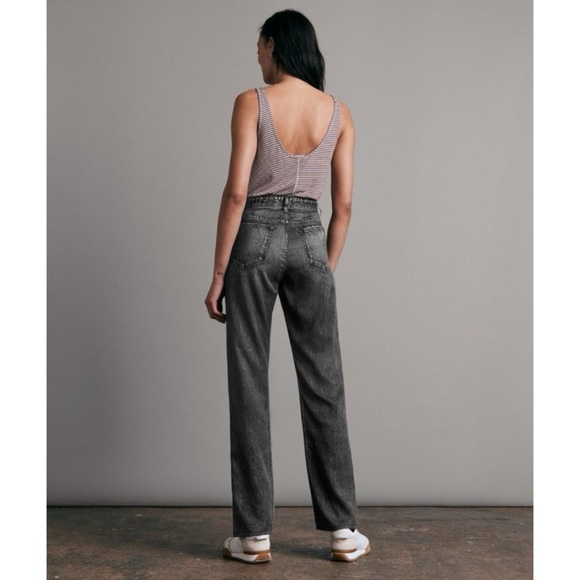 Rag & Bone Liquid Miramar Sweatpant Jeans Alex Straight Leg Black Gray 27 - Picture 3 of 13